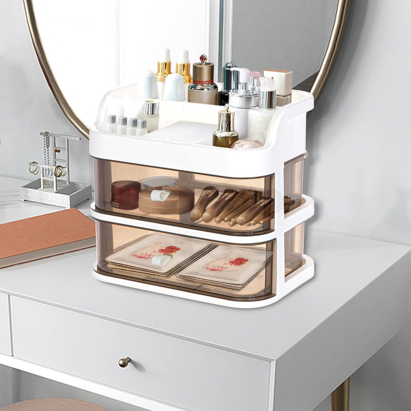 SHININGLOVE Makeup Organizer with 2 Drawers