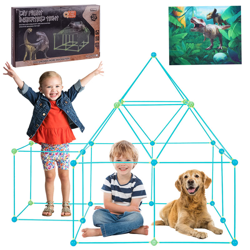 THINKMAX 133pcs Fort Building Kit for Kids STEM Fort Toys